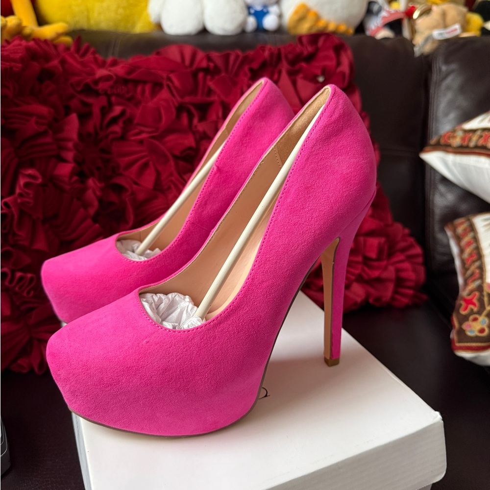 DREAM PAIRS Women's Party Sexy Super Platform Nightclub Shoes size 7 in pink